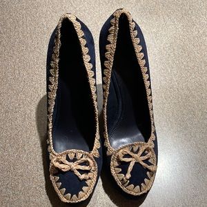 Brand new Tory Burch wedge-heel espadrilles